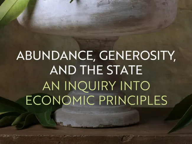 Abundance Generosity and the State Cover by Guido Hülsmann